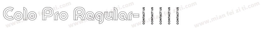 Colo Pro Regular字体转换